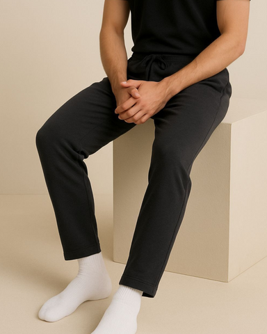 STRAIGHT TROUSER PANTS (BLACK) STRAIGHT TROUSER PANTS (BLACK)